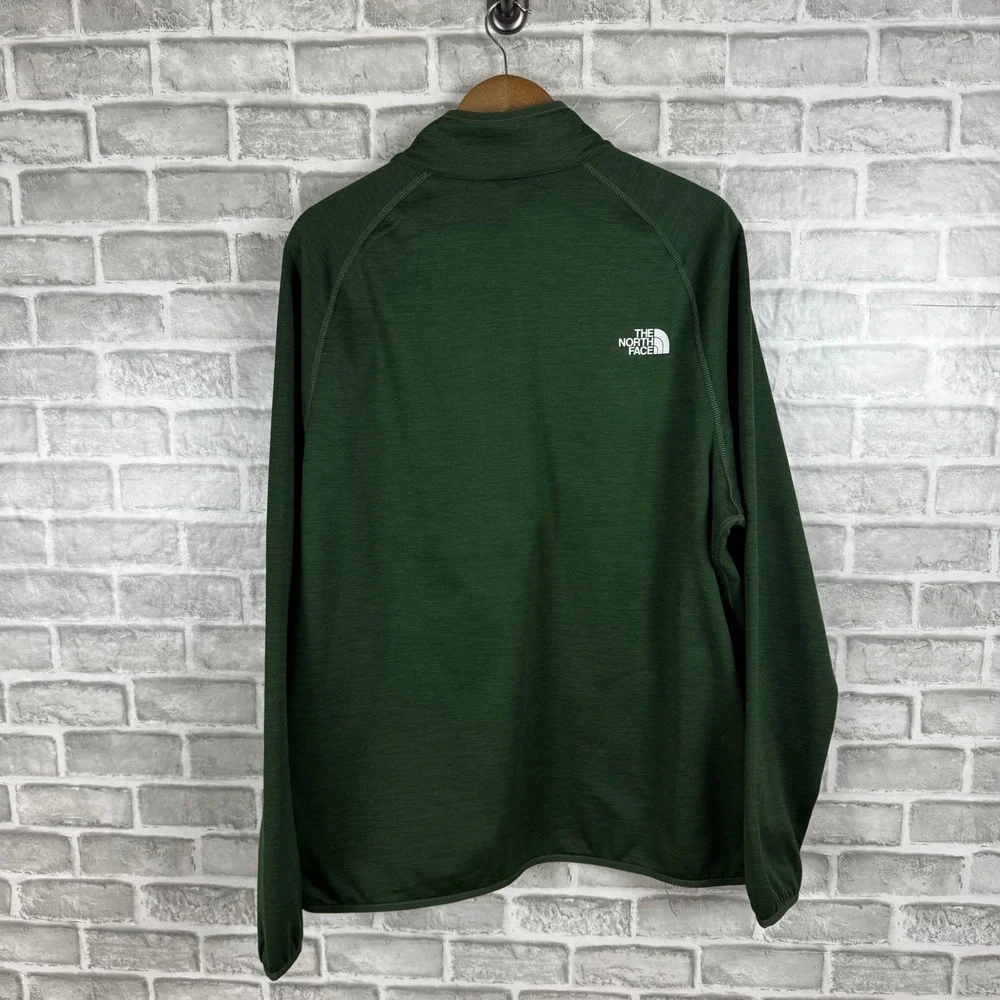 The North Face Mens XL Green Heathered Quarter Zip Fleece Pullover NF0A5G9W